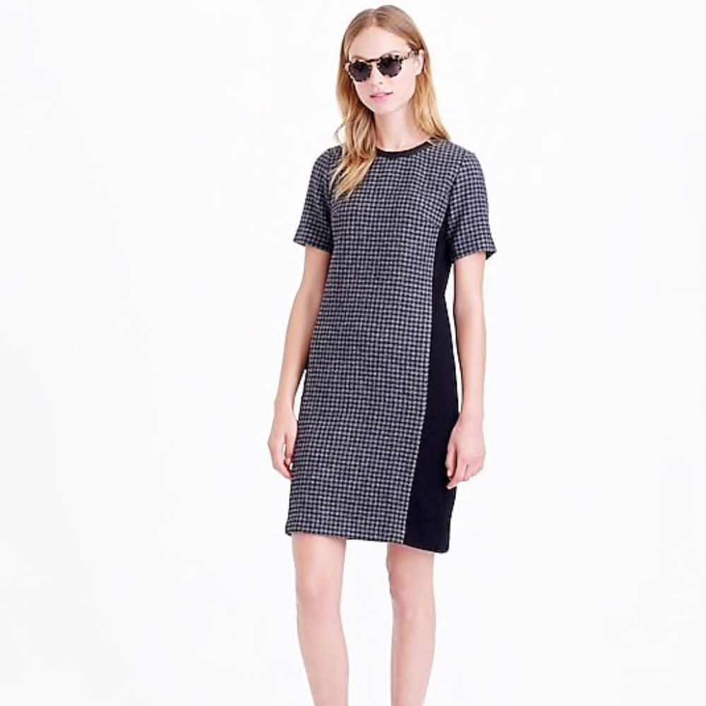 J. Crew Mixed Houndstooth Dress Size 6